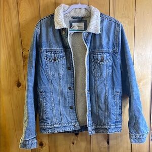 Aeropostale Sherpa Lined Denim Jacket
